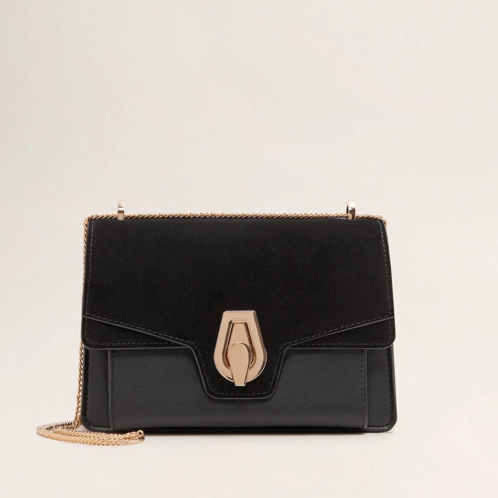 Mango Leather flap bag